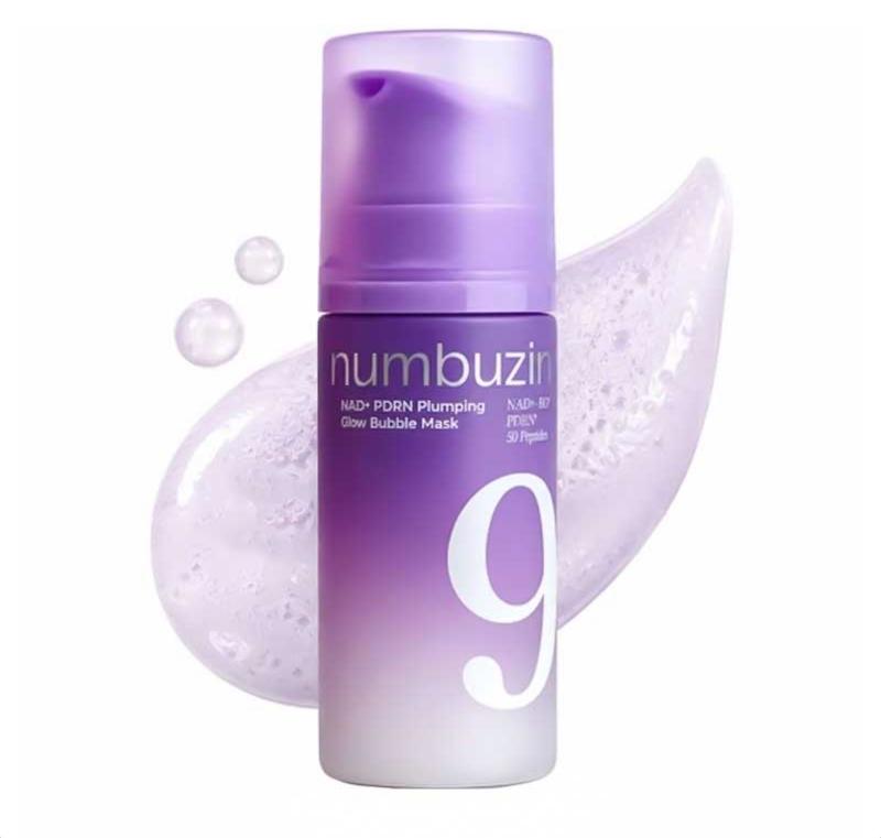 ماسک حبابی شفاف کنند، ضد چروک و جوانساز نامبوزین Numbuzin مدل NAD+ PDRN Plumping Skin Prep Bubble Mask