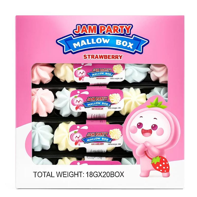 مارشمالو جعبه‌ای میوه ای جم پارتی چین۲۰ عددی | Jam Party Mallow Box Fruity Flavor 20 Pack