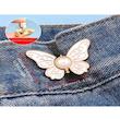 گیره جفتی تنگ‌کننده لباس پروانه مرواریدی