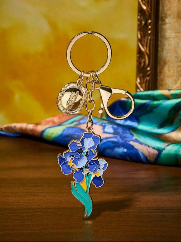 آویز کیف و جاکلیدی تابلوی زنبق‌های ونگوک