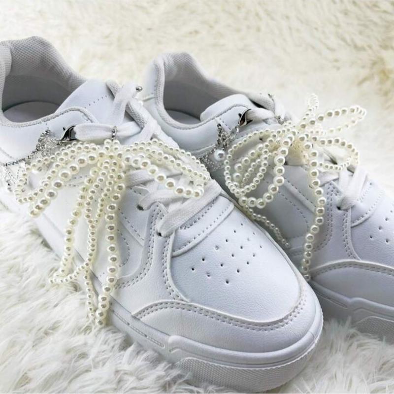 آویز کفش و کیف پاپیون مرواریدی ریز جفتی