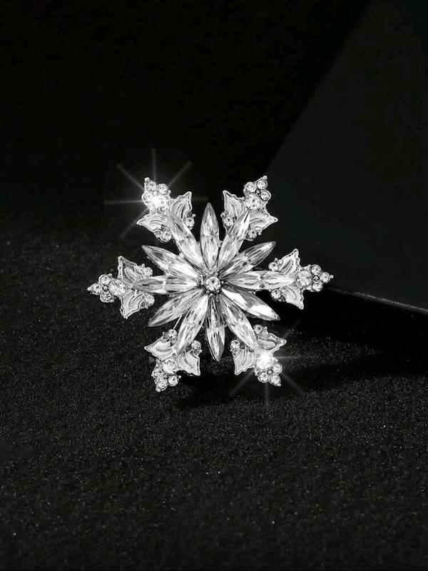 سنجاق سینه دانه برف کریستالی