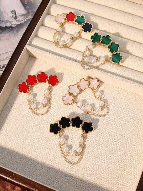 سنجاق سینه طرح ونکلیف صدفی