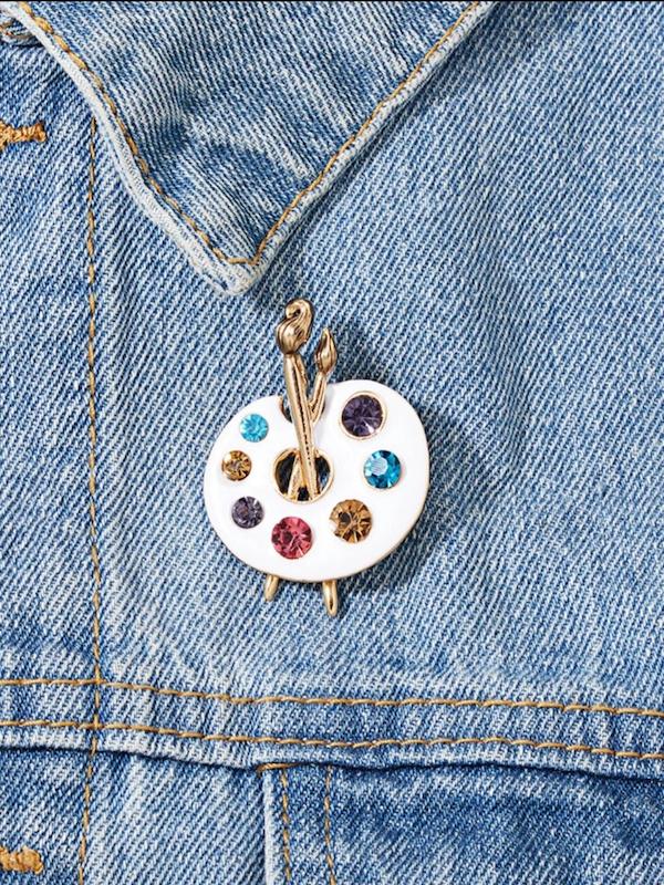 سنجاق سینه پالت رنگ نقاشی