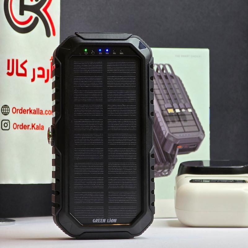 پاوربانک خورشیدی گرین لاین مدل solar mate ظرفیت 20,000 میلی آمپر ساعت