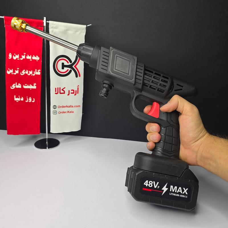 کارواش شارژی کیف‌دار جفت باتری ۴۸ ولت