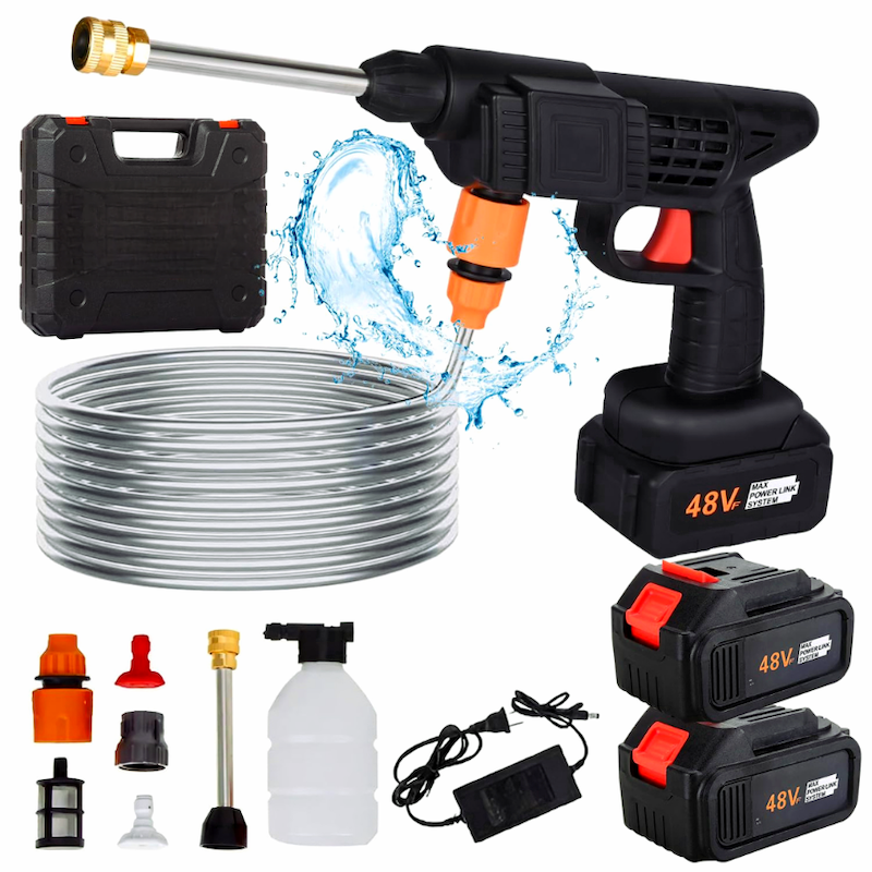 کارواش شارژی کیف‌دار جفت باتری ۴۸ ولت