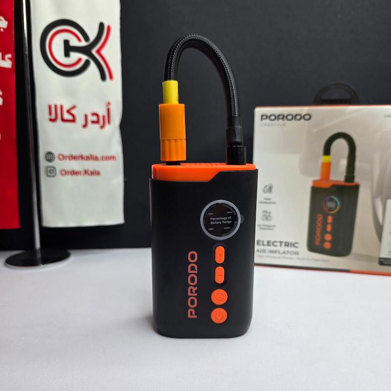 پمپ باد شارژی و پاوربانک Porodo