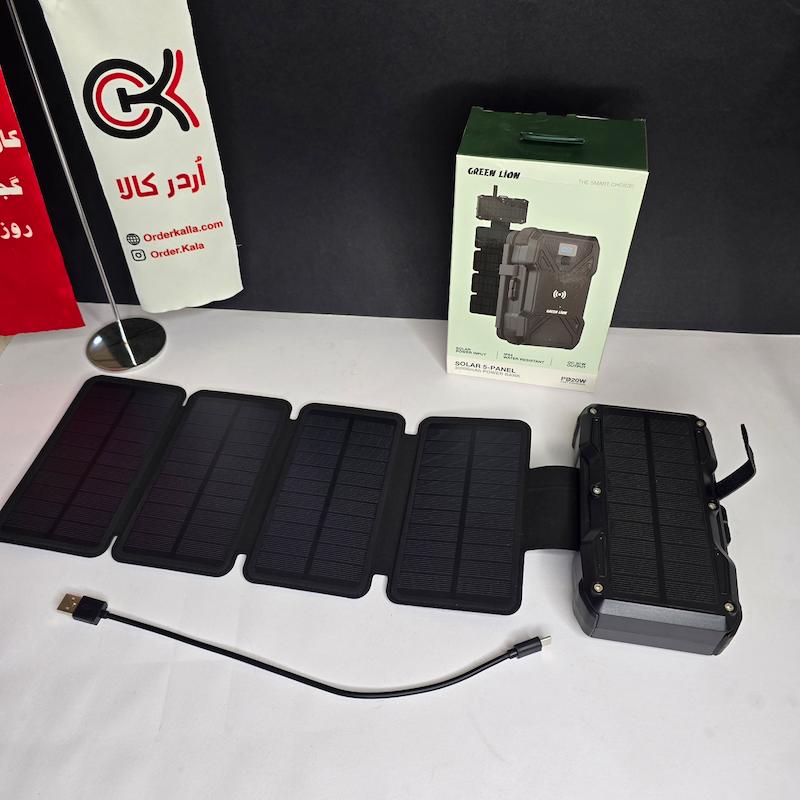 پاوربانک 5 پنل خورشیدی 30،000 گرین لاین مدل Green Lion Solar 5-Panel