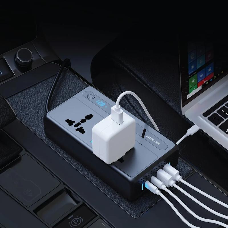 اینورتر فندکی خودرو 200 وات گرین لاین مدل GC-250