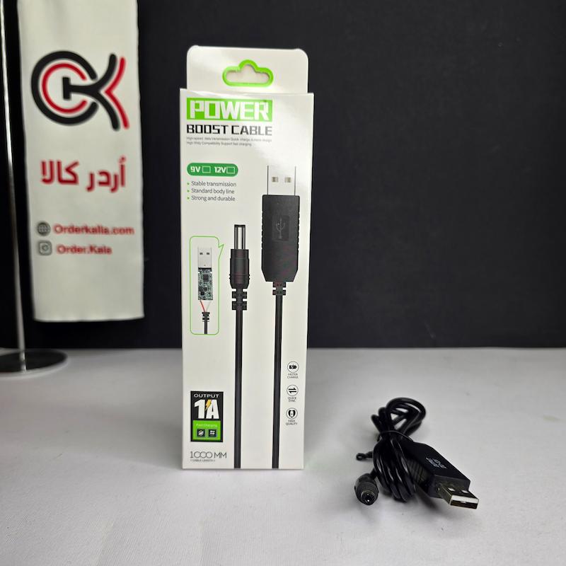 کابل تبدیل برق USB به DC مدل ۱۲ ولت