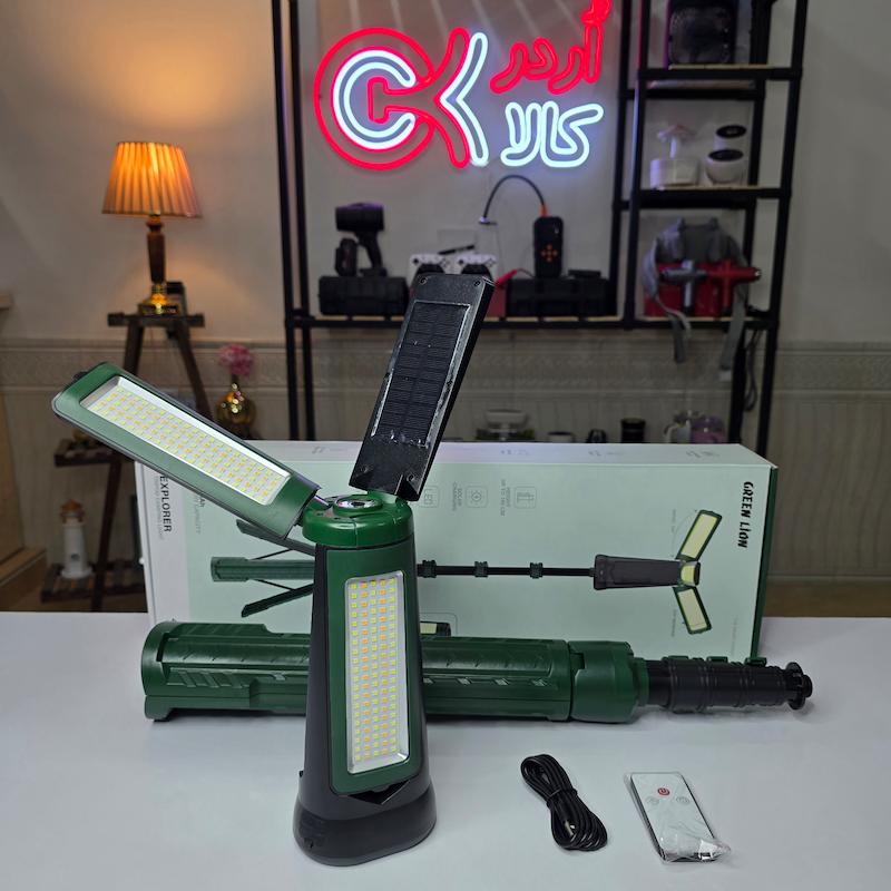 چراغ کمپینگ شارژی با سه پایه گرین لاین مدل (GNTCLEX4LM)Green Lion Explorer Tripod Camping Light