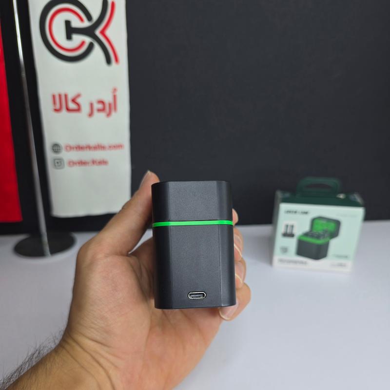 شارژر باتری نیم قلمی گرین لاین Green Lion مدل GRB-12 همراه 8 باتری AAA