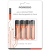 باتری قلمی قابل شارژ پورودو بسته ۴ عددی مدل Porodo AA LI-Ion Battery USB-A Rechargeable 4-Pack
