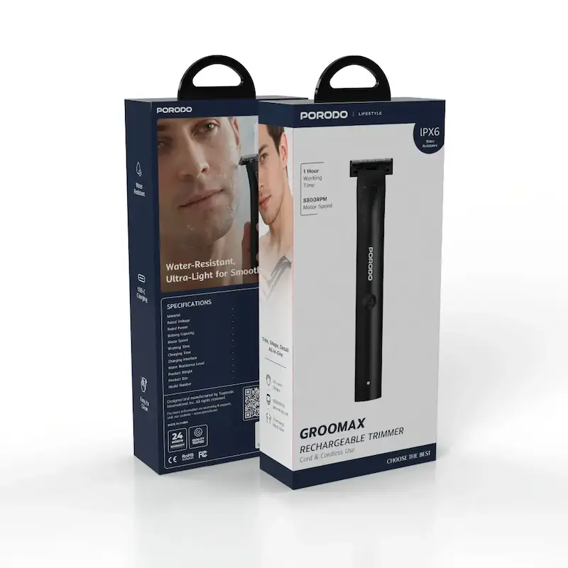 تریمر شارژی ضدآب پورودو مدل Porodo Lifestyle RECHARGEABLE TRIMMER GROOMAX