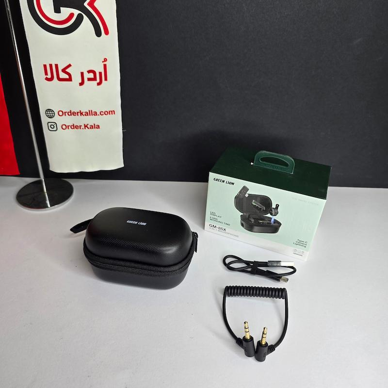 میکروفون یقه‌ای بی‌سیم سه کاره گرین‌لاین مدل Green Lion GM-85X 3 In 1 Wireless Microphone