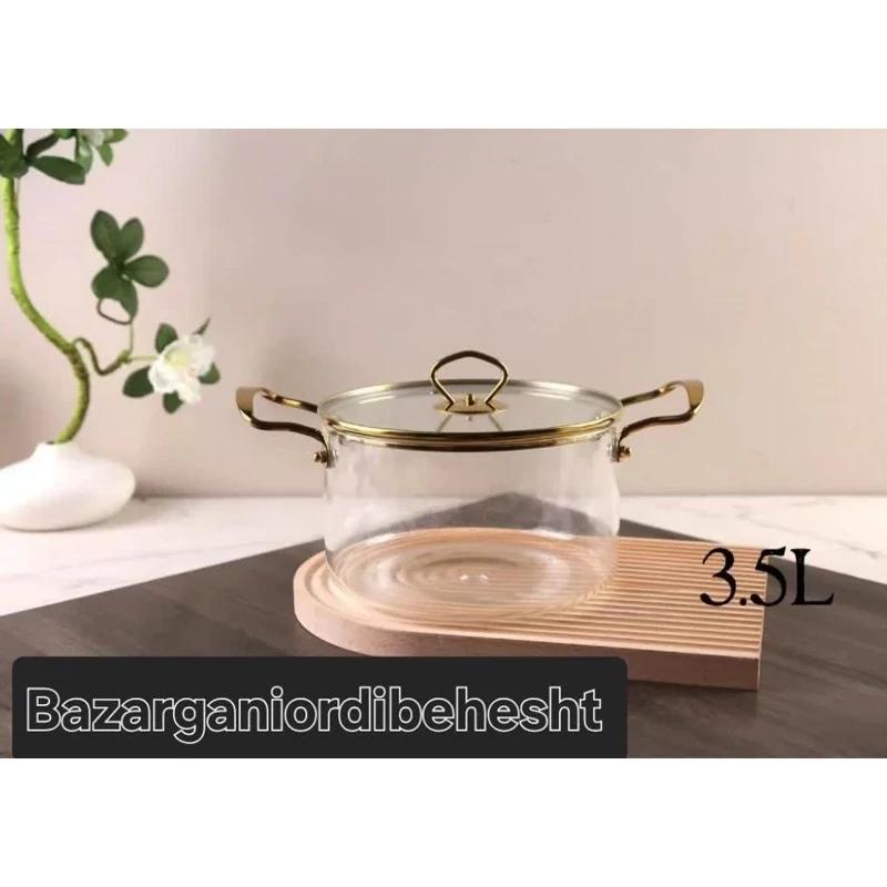 قابلمه پیرکس 3.5 لیتری دسته طلایی