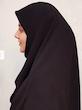 مقنعه کرپ اعلا سرمه ای/مشکی قد۹۰/۱۰۰