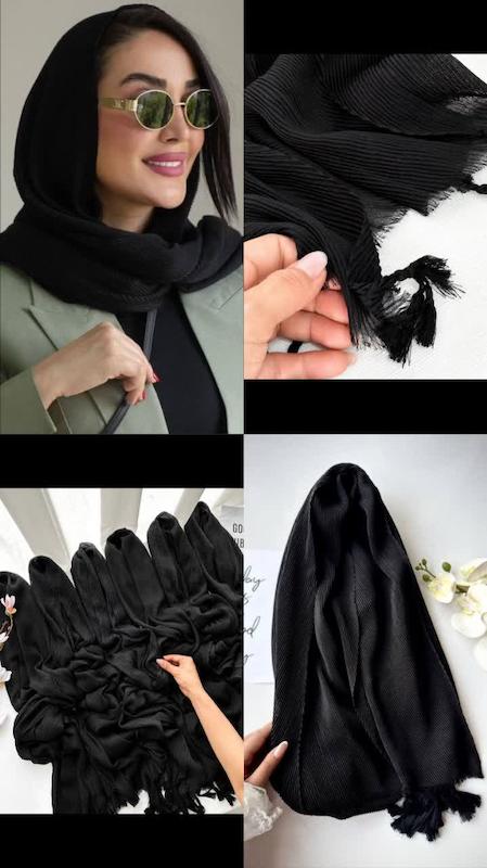 شال سوپر نخ تیغ ماهی مشکی تک