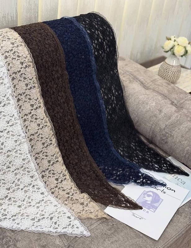مینی اسکارف مخمل دانتل