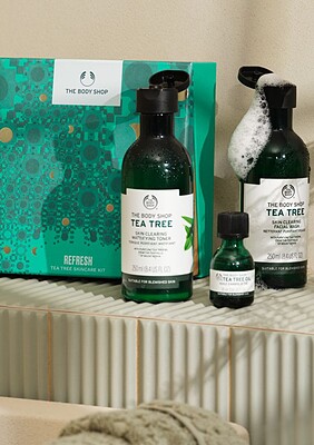 پک ضد جوش درخت چای (تی تری) بادی شاپ The Body Shop | Refresh Tea Tree Skincare Kit 