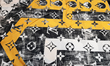 شال نخ ابریشم گارزا Fashion دورگان منگوله دار GF17601