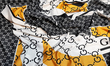 شال نخ ابریشم گارزا Fashion دورگان منگوله دار GF17602
