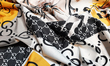 شال نخ ابریشم گارزا Fashion دورگان منگوله دار GF17602