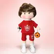 عروسک روسی پسرانه فوتبالی ۳۷ سانتی طرح پرسپولیس