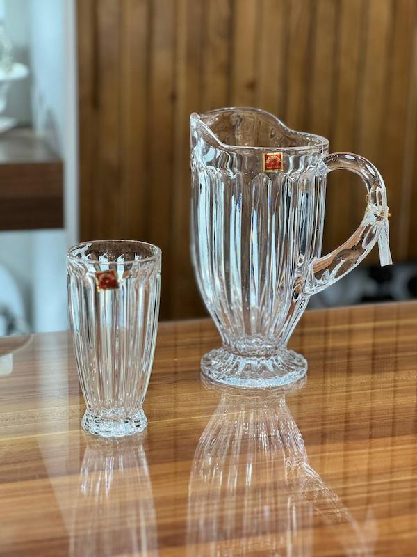 پارچ و لیوان کریستال جنوا