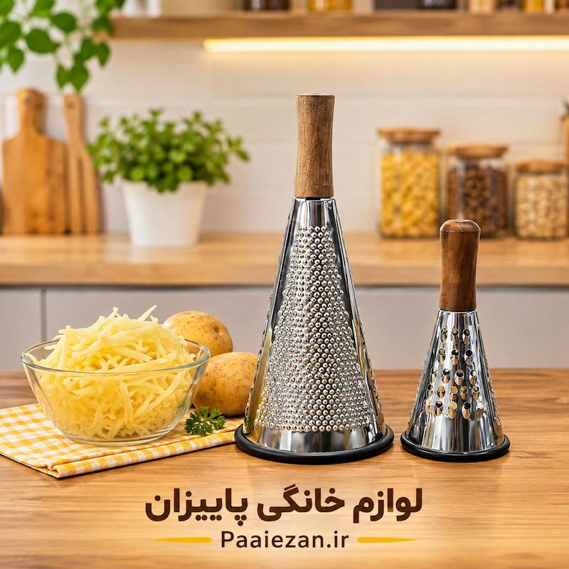 رنده مخروطی دسته چوبی 