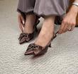 کفش پاشنه دار جلو پاپیونی