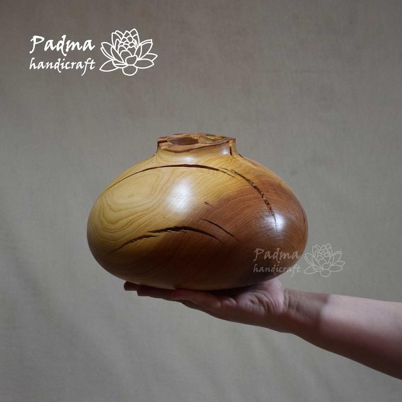گلدان چوبی توخالی