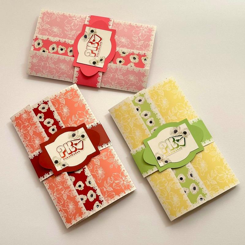 پاکت پول مدل :( گلهای بهاری ) کد : «302»