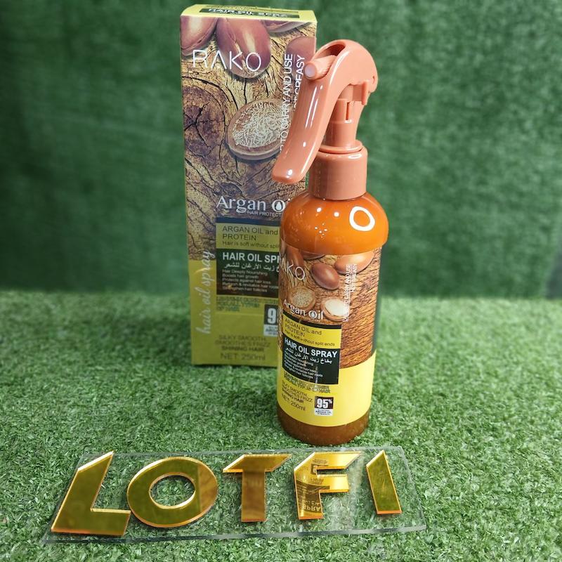 اسپری دو فاز مدل روغن آرگان پروتئین حجم 250 میل برند راکو RAKO اصلی کد RK1049