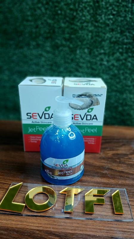ژل لایه بردار پوست سودا SEVDA مدل نمک دریایی Jet Peel حجم 250 میلی لیتر پاکسازی عمیق پوست
