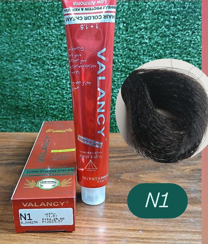 رنگ مو والانسی با رنگ مشکی شماره N1 حجم 100 میلی‌لیتر