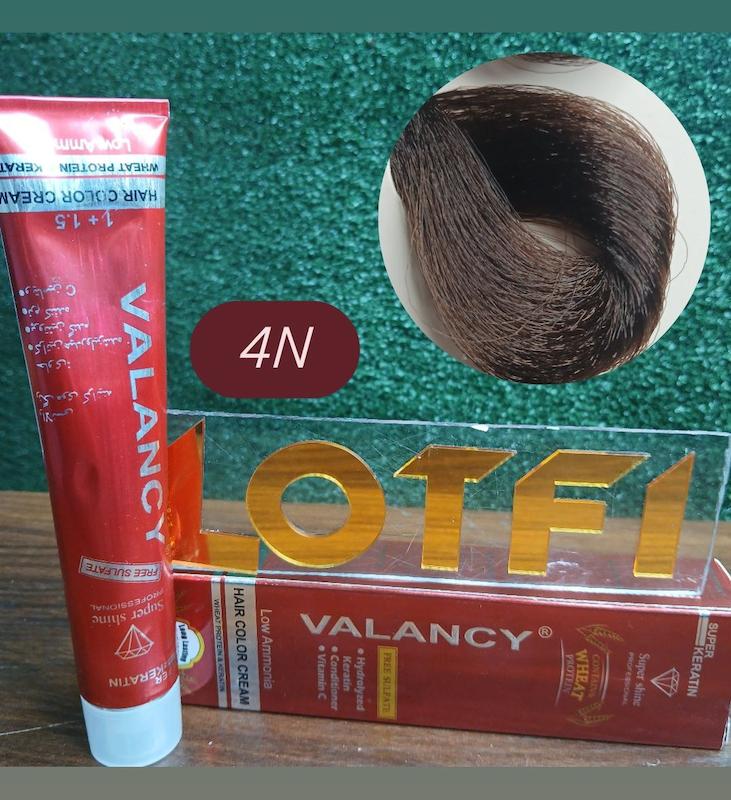 رنگ مو والانسی با رنگ قهوه ای با شماره N4 حجم 100 میلی‌لیتر