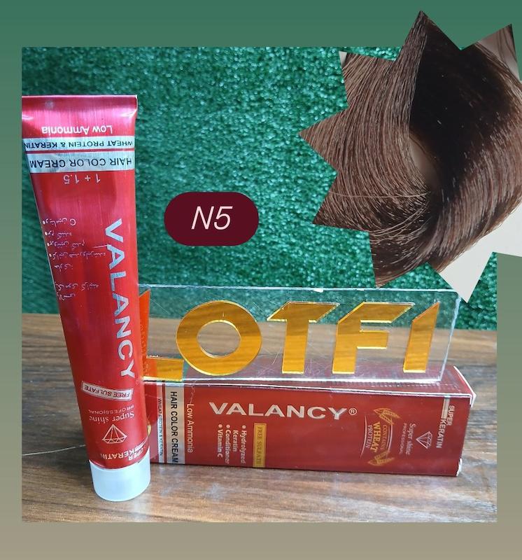 رنگ مو والانسی با رنگ قهوه ای روشن شماره N5 حجم 100 میلی‌لیتر