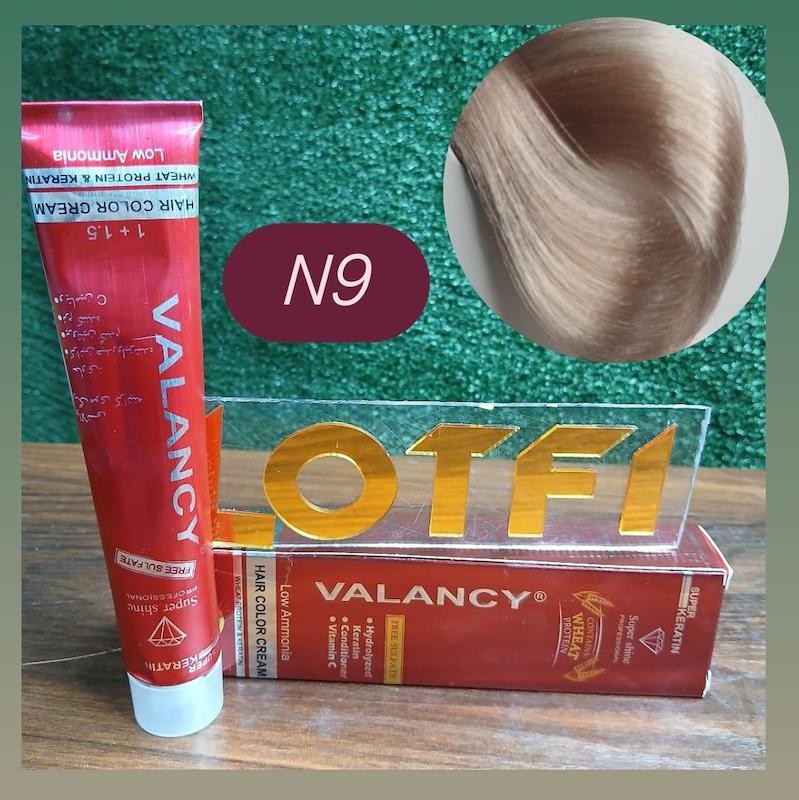 رنگ مو والانسی با رنگ بلوند خیلی روشن شماره N9 حجم 100 میلی‌لیتر