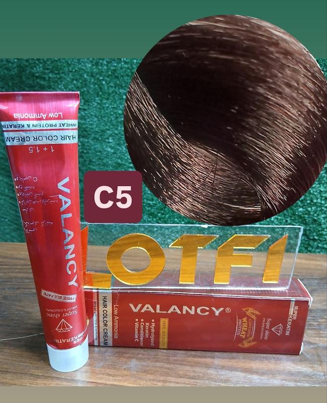 رنگ مو والانسی با رنگ بلوند دودی تیره شماره c5 حجم 100 میلی‌لیتر
