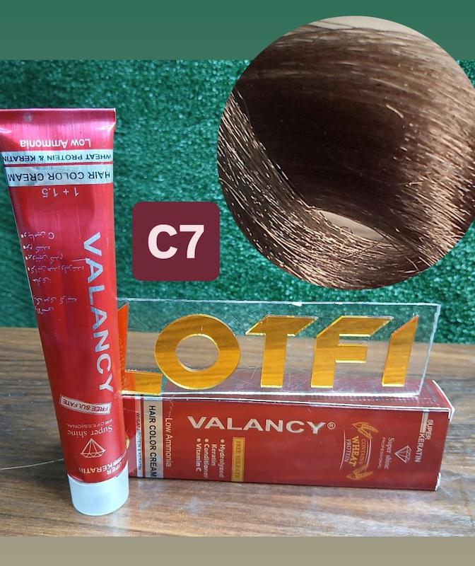 رنگ مو والانسی با رنگ بلوند دودی روشن شماره c7 حجم 100 میلی‌لیتر