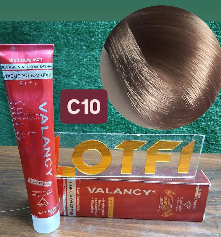 رنگ مو والانسی با رنگ بلوند دودی نقره ایشماره c9 حجم 100 میلی‌لیتر