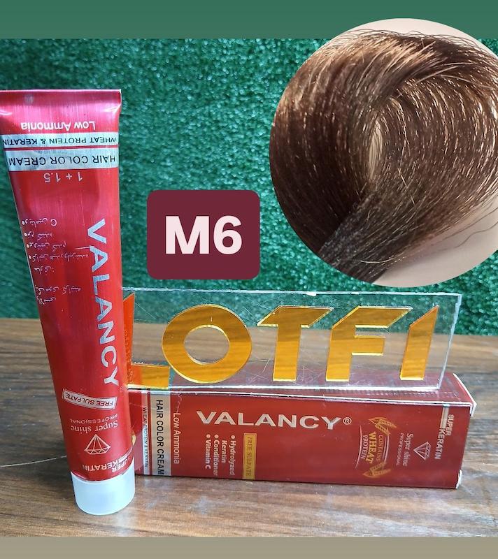 رنگ مو والانسی با رنگ بلوند زیتونی متوسط شماره m6 حجم 100 میلی‌لیتر