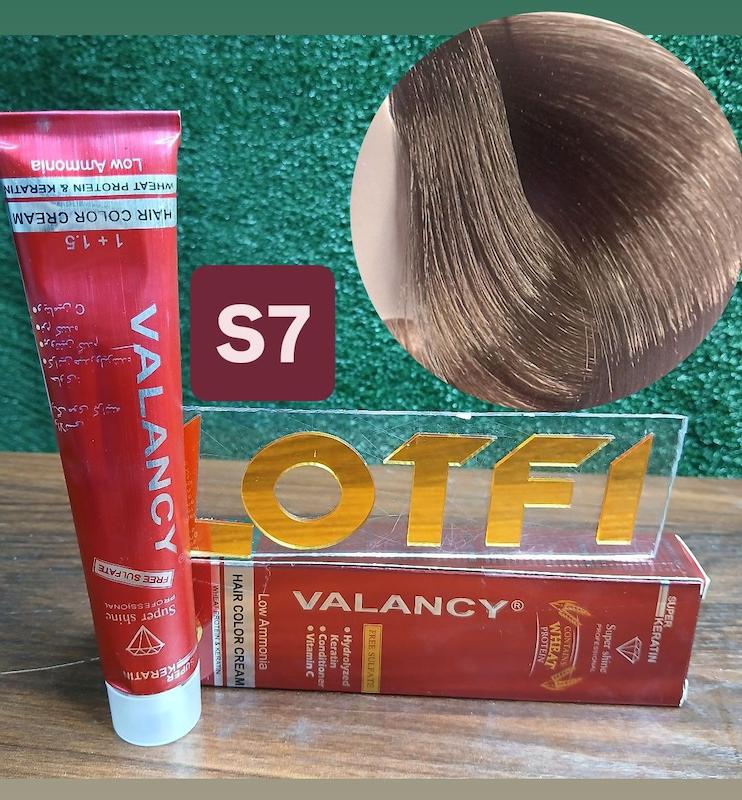 رنگ مو والانسی با رنگ بلوند شنی متوسط شماره s7 حجم 100 میلی‌لیتر