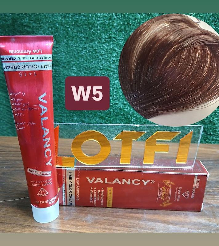 رنگ مو والانسی با رنگ بلوند فندوقی تیره شماره w5 حجم 100 میلی‌لیتر