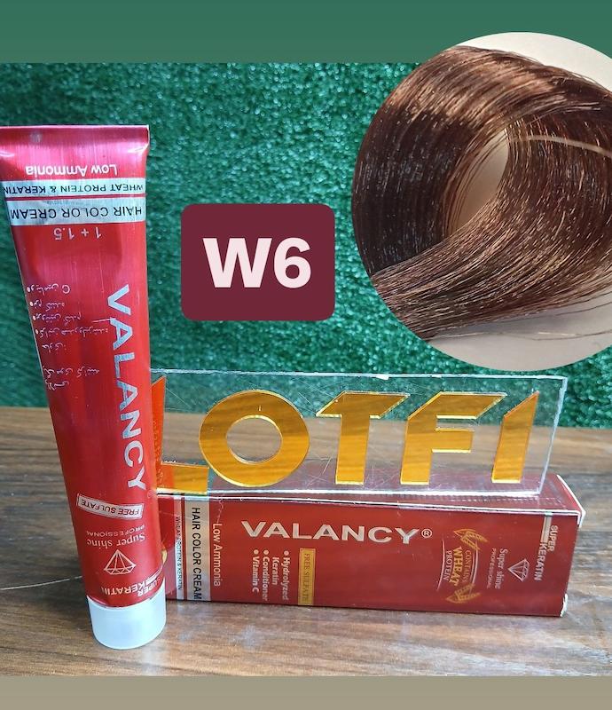 رنگ مو والانسی با رنگ بلوند فندوقی متوسط شماره w6 حجم 100 میلی‌لیتر