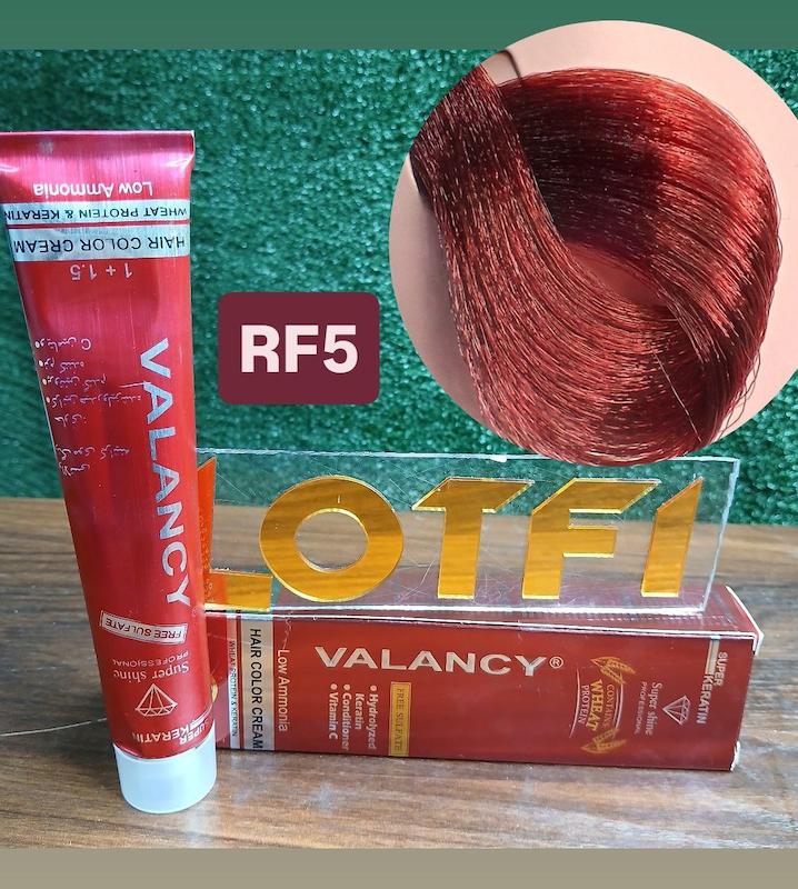 رنگ مو والانسی با رنگ آلبالویی روشن شماره rf5 حجم 100 میلی‌لیتر