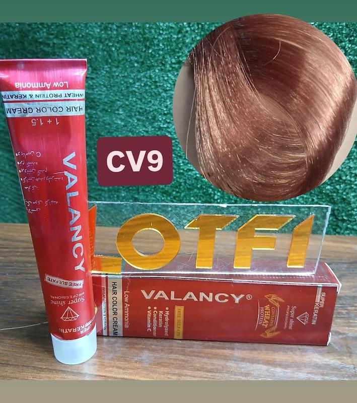 رنگ مو والانسی با رنگ مرواریدی صورتی شماره cv9 حجم 100 میلی‌لیتر 