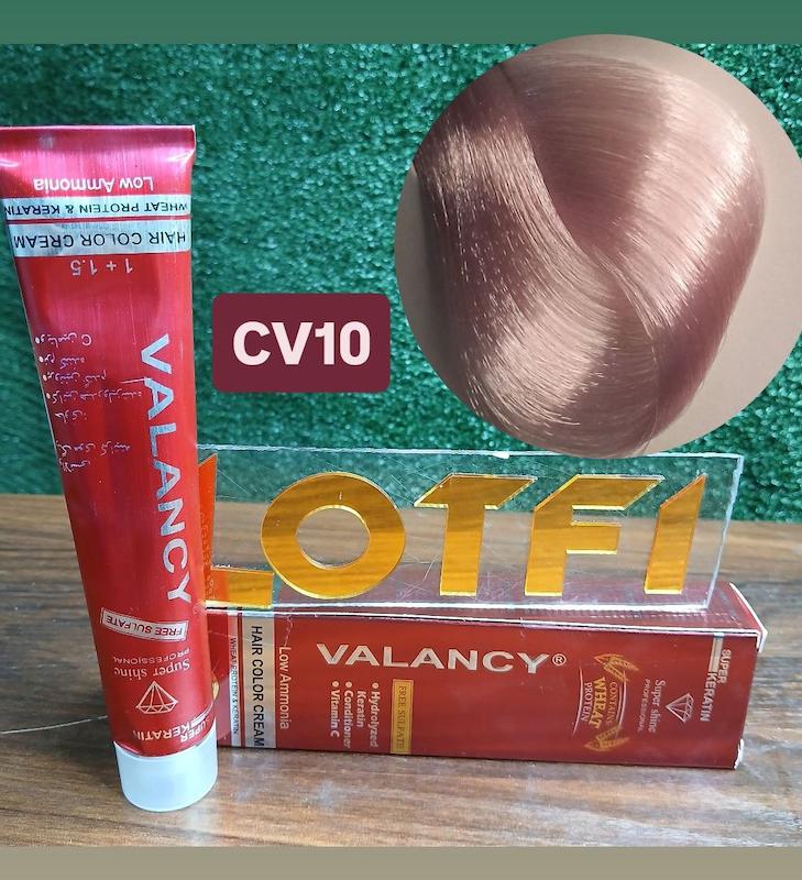 رنگ مو والانسی با رنگ مرواریدی دودی شماره cv10 حجم 100 میلی‌لیتر 
